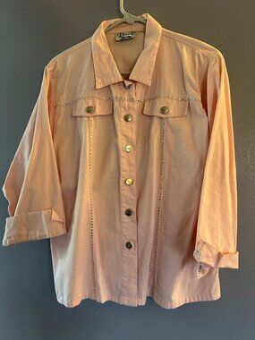 Pink Embellished Jacket & Matching Shirt